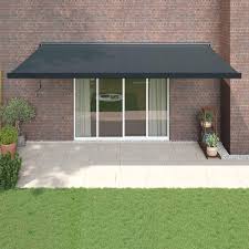 Intrekbare Luifel Antraciet 5x3 m voor Gazon & Tuin
