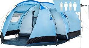 CampFeuer Super+ Tent 4P - Blauw/Zwart
